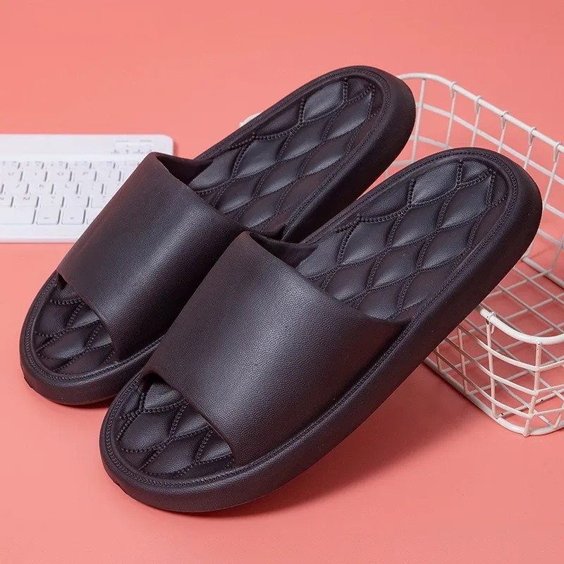 Men Thick Platform Cloud Slippers Summer Beach Eva Soft Sole Slide Sandals Leisure Men Ladies Indoor Bathroom Anti-Slip Shoes