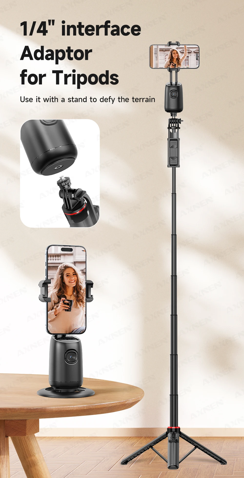 360°Rotating P05 AI Face Tracking Desktop Gimbal Stabilizer Intelligent Follow Shoot Gesture Control