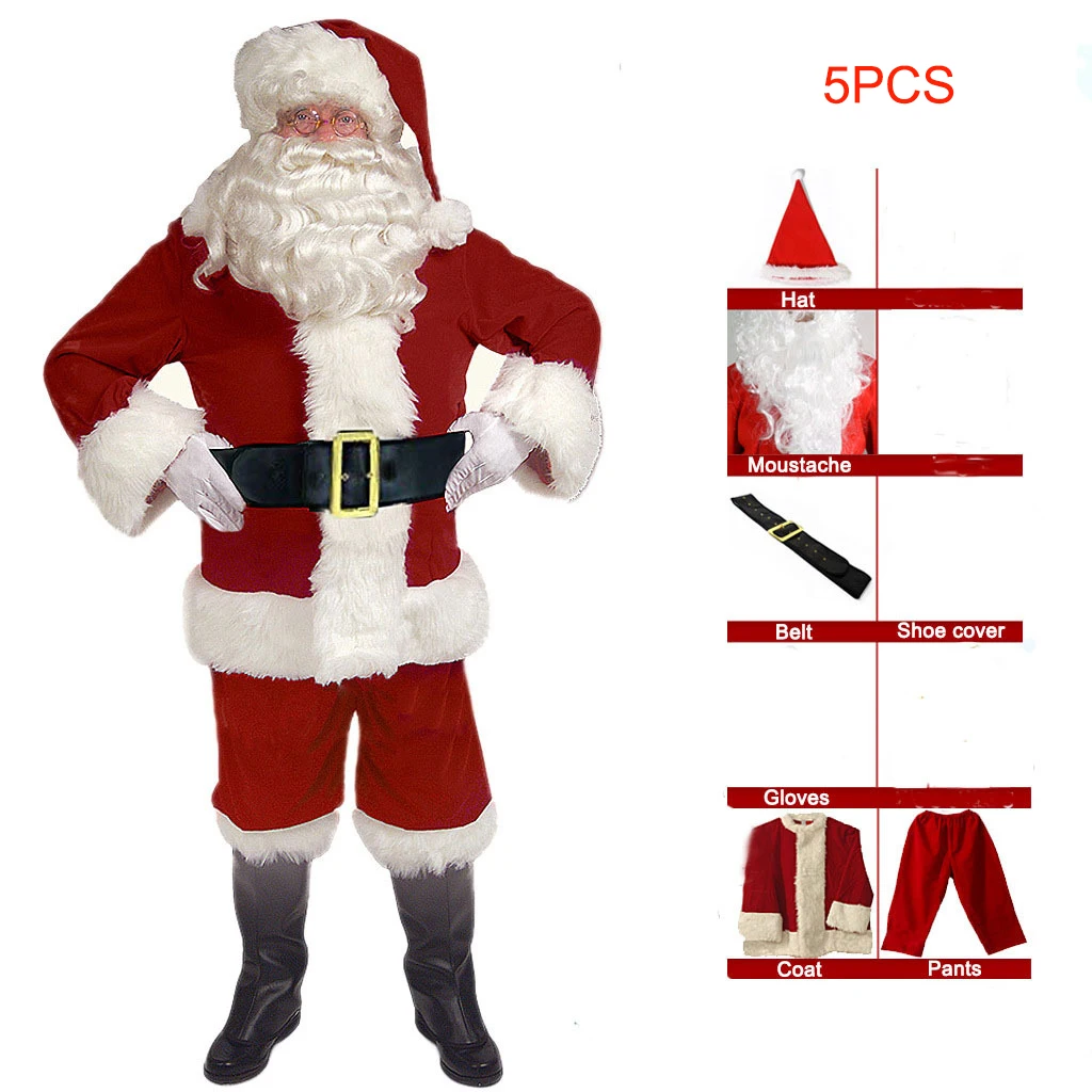 Costume de Père Noël Complet Adulte avec Bonnet – photo 9
