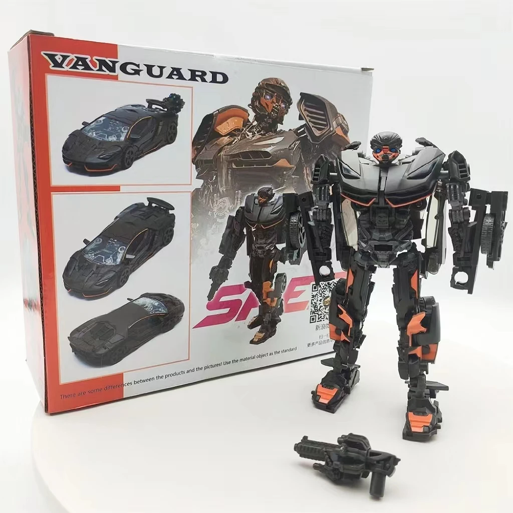 럭셔리카 로고 합금 에디션 변신 핫로드 로봇 자동차 장난감 및 애니메이션 액션 피규어 모델 장난감, 어린이 선물 (8805)