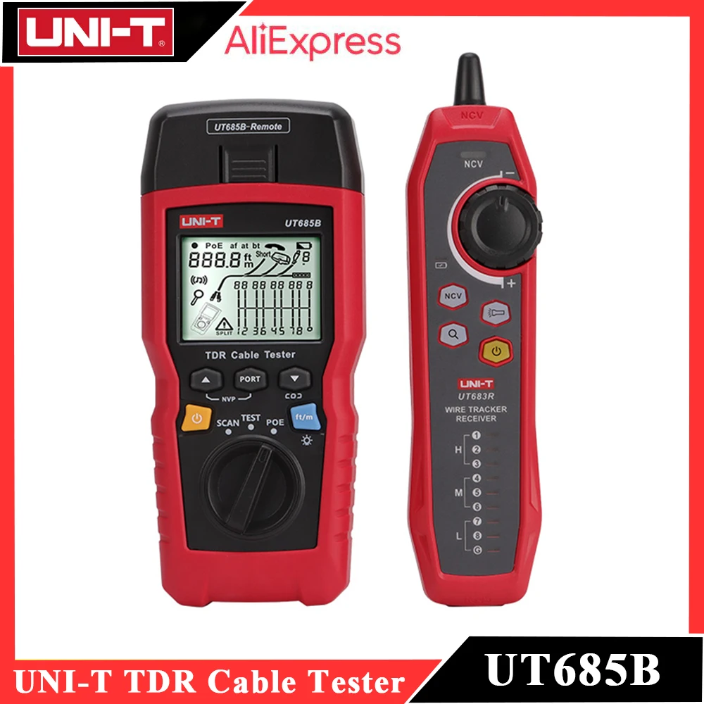 UNI T UT685B Kit TDR Cable Tester Pair Coaxial POE Network Cable Length