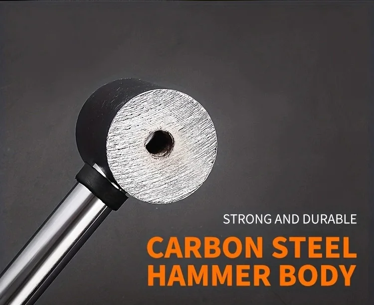 1pc rubber hammer, equipped with wood ring mandrel sizer for repair and adjustment, rubber installation hammer, percussion hamm