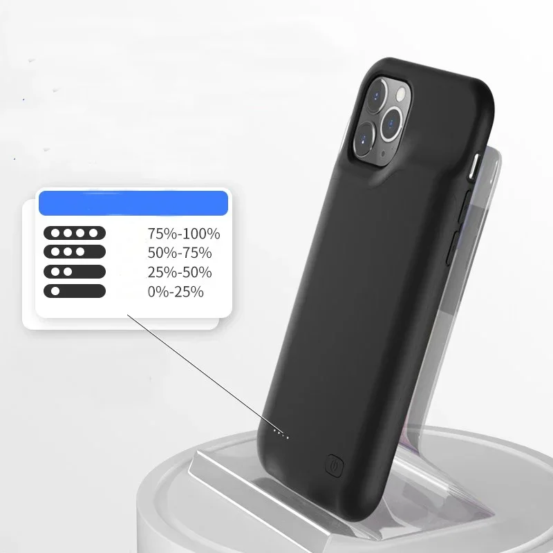 휴대용 배터리 충전기 케이스, 아이폰 11, 12, 프로, 맥스, 외장 배터리, 아이폰 6, 6S, 7, 8 플러스, X, XS 맥스, XR, SE 2020 용 보조배터리