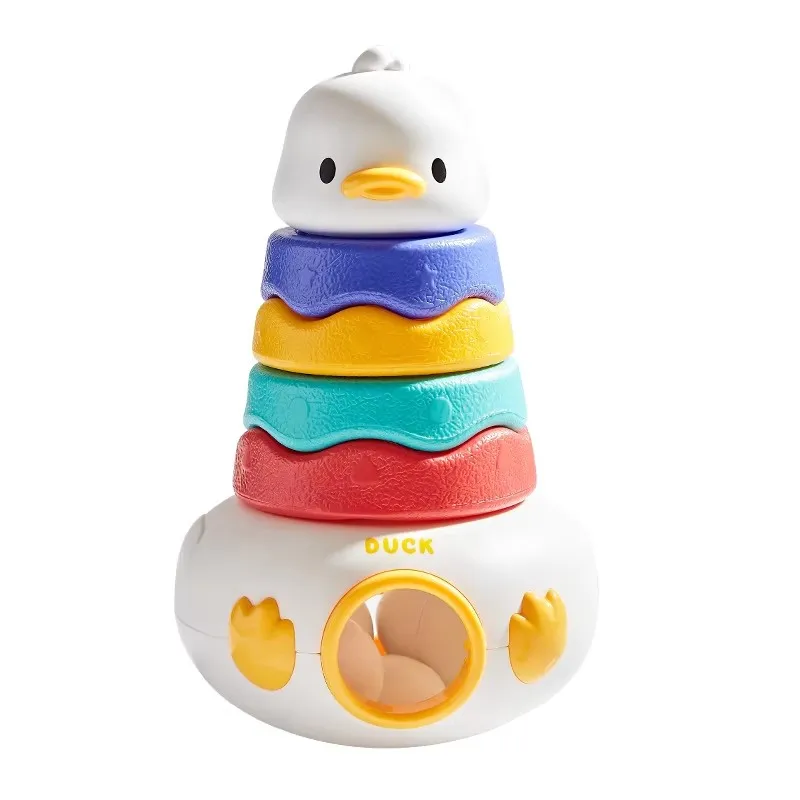 3-in-1 Easter Matching Eggs Toy for 1-3 Year Baby Color Shape Egg Sorting Game Duck Tumbler Stacking Educational Montessori Toys
