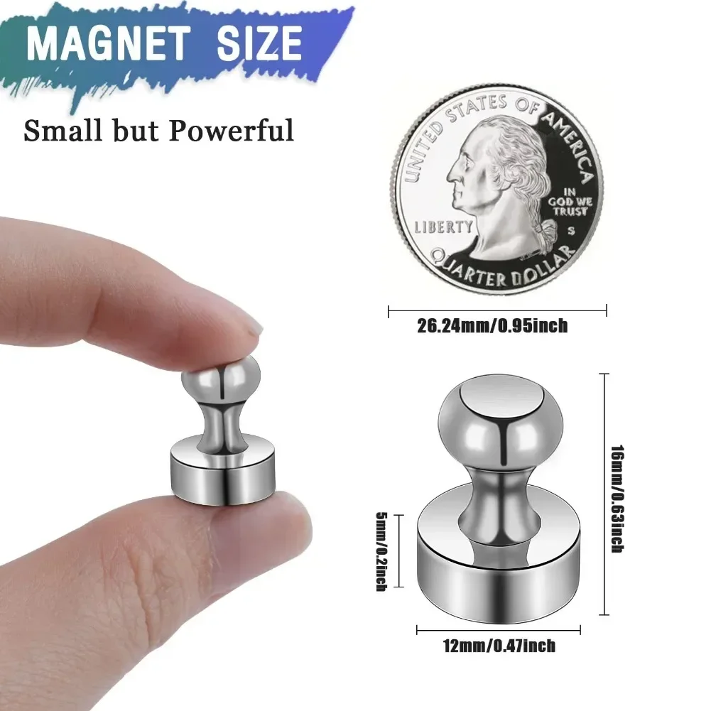 1–30 Stück Metall-Magnetnadeln, magnetische Neodym-Reißzwecken für Whiteboard-Kegel, starke Magnete, Kühlschrank-Reißzwecken, Heimaufbewahrungswerkzeuge – Detail 3