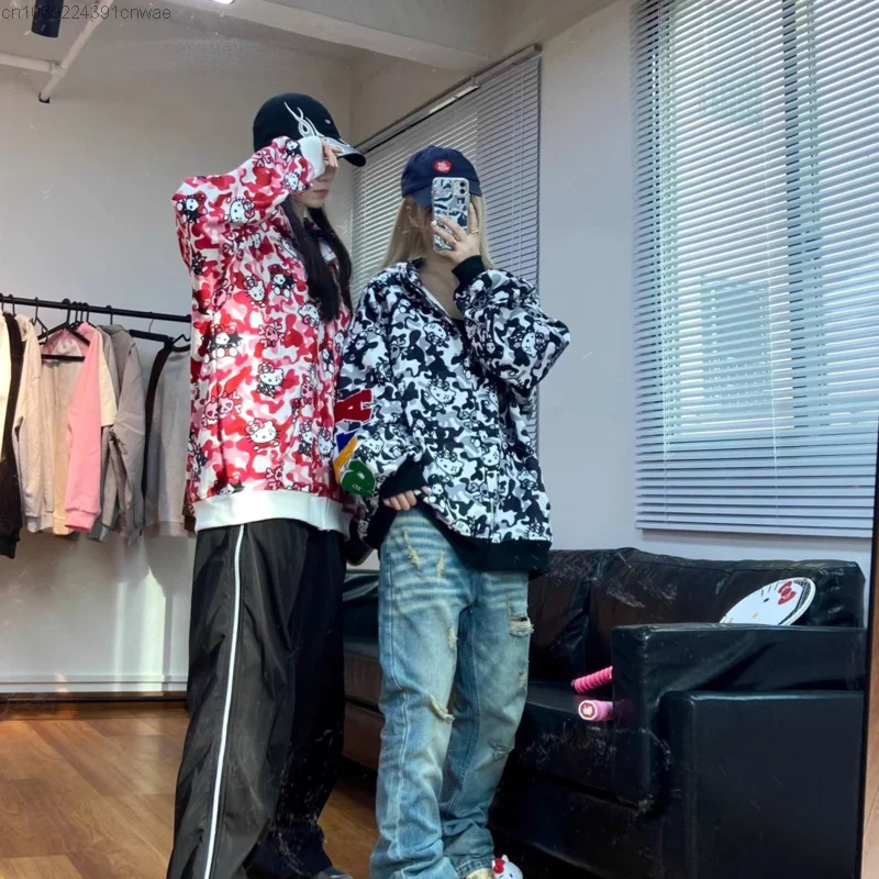 Sanrio Hello Kitty New Y2k Hip Hop Hoodie Streetwear For Men