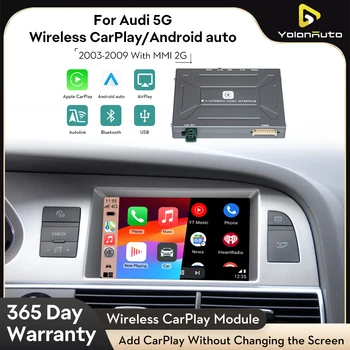 Modulo Wireless Apple CarPlay YolanAuto per Audi A3 A4L A5 Q5 Q2 Q7 A1 Q3 A6 A7 A8 MMI 2G 3G 2003-2017, Android Auto Mirror-Link