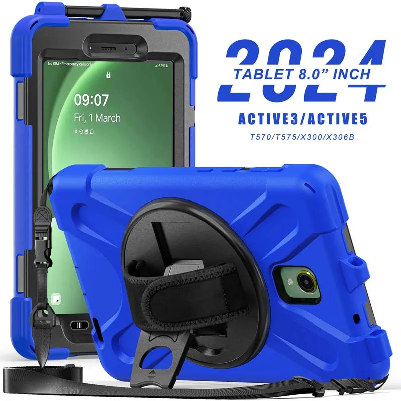 Durable Anti-Crack Tablet Case with Shoulder Strap and Holder