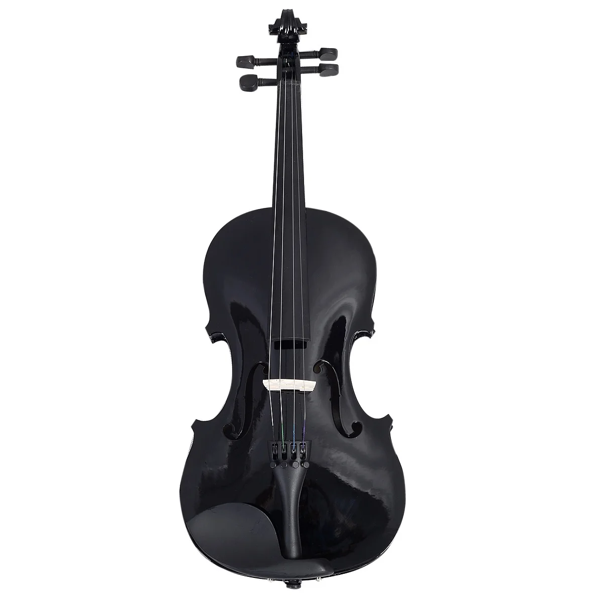 Acoustic Violin Black 4/4 Violin String Instrument Solid Wood Acoustic Fiddle With Box Musical Accessories Kids Gifts
