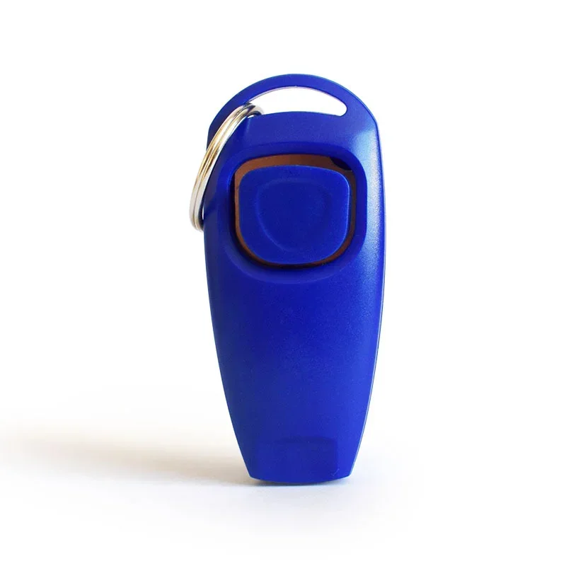 2 In 1 Pet Dog Clicker Dog Training Whistle Clicker Trainer Puppy Stop Barking Training Aid Tool with Key Ring Pet Supplies
