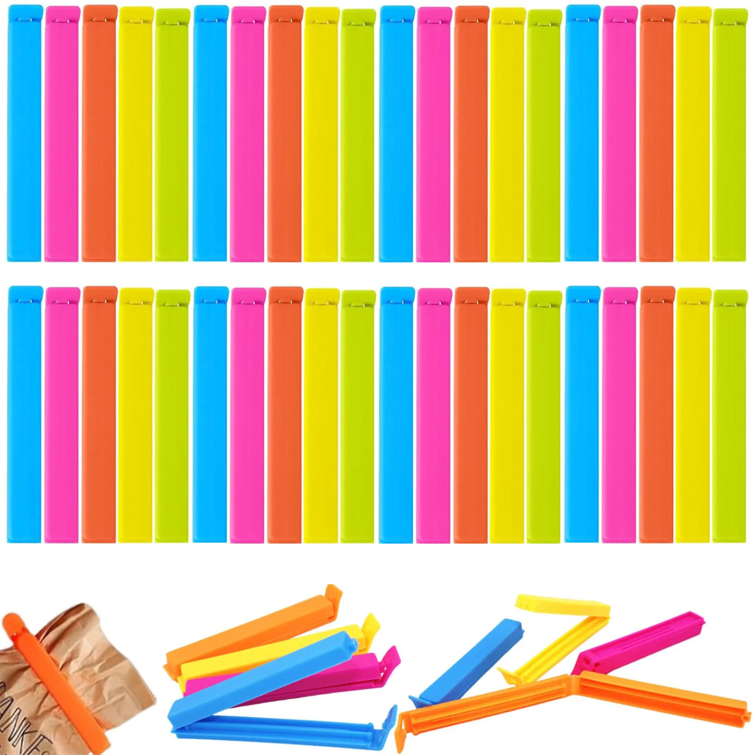 10-100pcs Plastic Food Bag Clips Sealer Clamp Kitchen Tool Portable Storage Seal Sealing Clip for Bag Sealing Accessories 10-100pcs Plastic Food Bag Clips Sealer Clamp Kitchen Tool Portable Storage Seal Sealing Clip for Bag Sealing Accessories