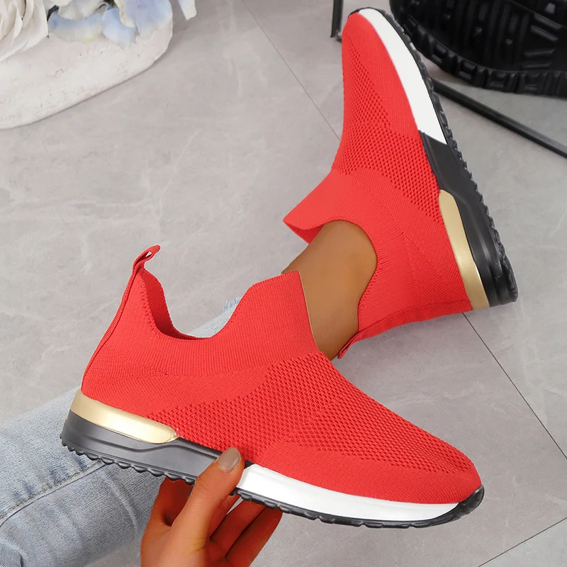 Sneakers Women Vulcanized Shoes Ladies Solid Color Slip-On Sneakers for Female Casual Sport Shoes 2022 Fashion Mujer Shoes