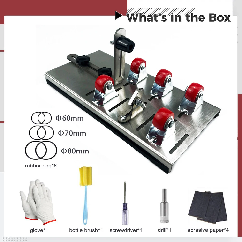 Universal DIY Glass Bottle Cutter Adjustable Sizes Metal Glassbottle Cut Machine Household Decorations Manual Crafting Tool 3