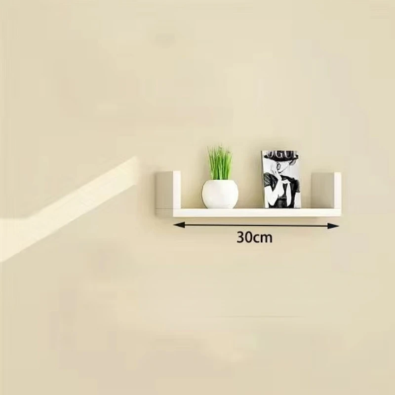 Wall Mounted Storage Shelf Rectangle Shaped PVC Floating Shelves for Living  Room Wall Bookshelf Bedroom Wall