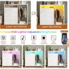 Children's Wardrobes, White Dresser for Bedroom with Clothing Rack, Dressers& Chests of Drawers,4 Drawer Dresser with LED Lights 4