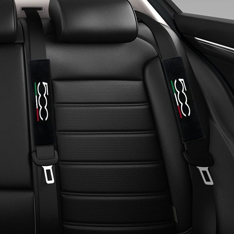 Car Styling Auto Pure Cotton Car Badge Case 2pcs For Fiat 500 500x Abarth 124 595 500C Stilo car accessories