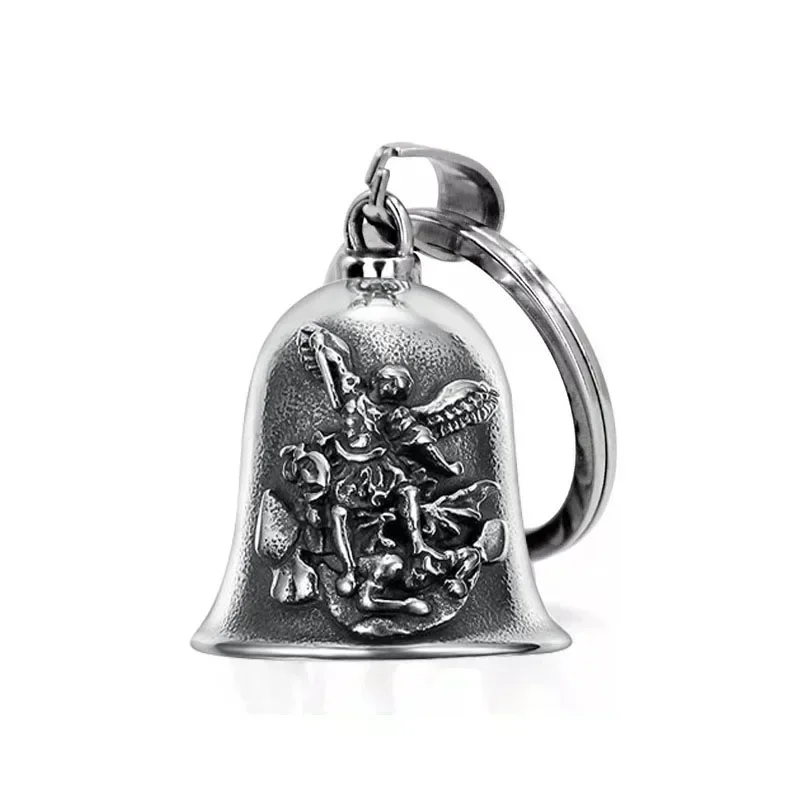 Lion King Pendant and Keychain with Uniquely Carved Bell - Retro Design