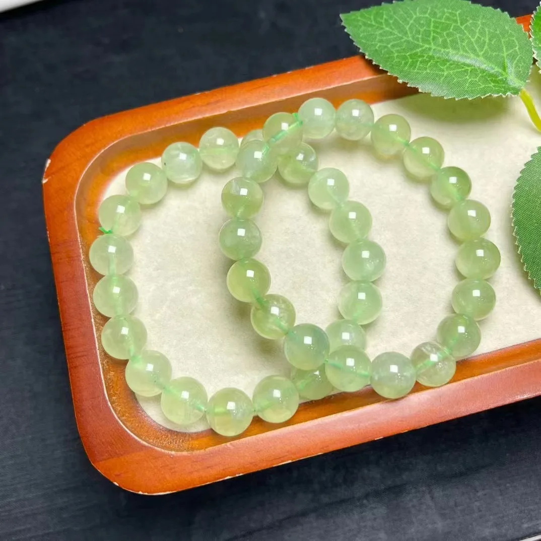 

Unit One Bracelet Cost Effective Natural Prehnite Crystal Healing Bead Bracelet Special For Jewelry Gift