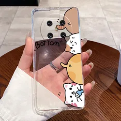 Aesthetic Fashion Cute Cat Astronaut Transparent Soft TPU Phone Case Silicone Cover Shell for Cubot X90 (TPU - TPU401)