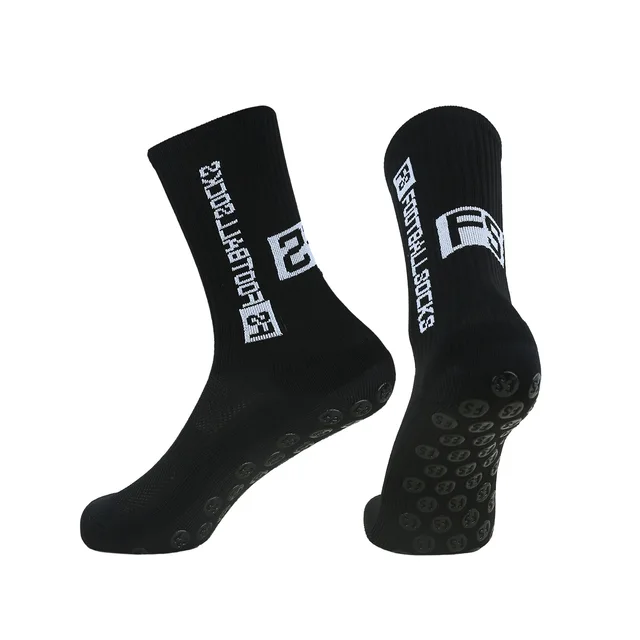 Football socks, men's mid length sports socks, running socks, anti slip thick towel bottom, wear-resistant 2