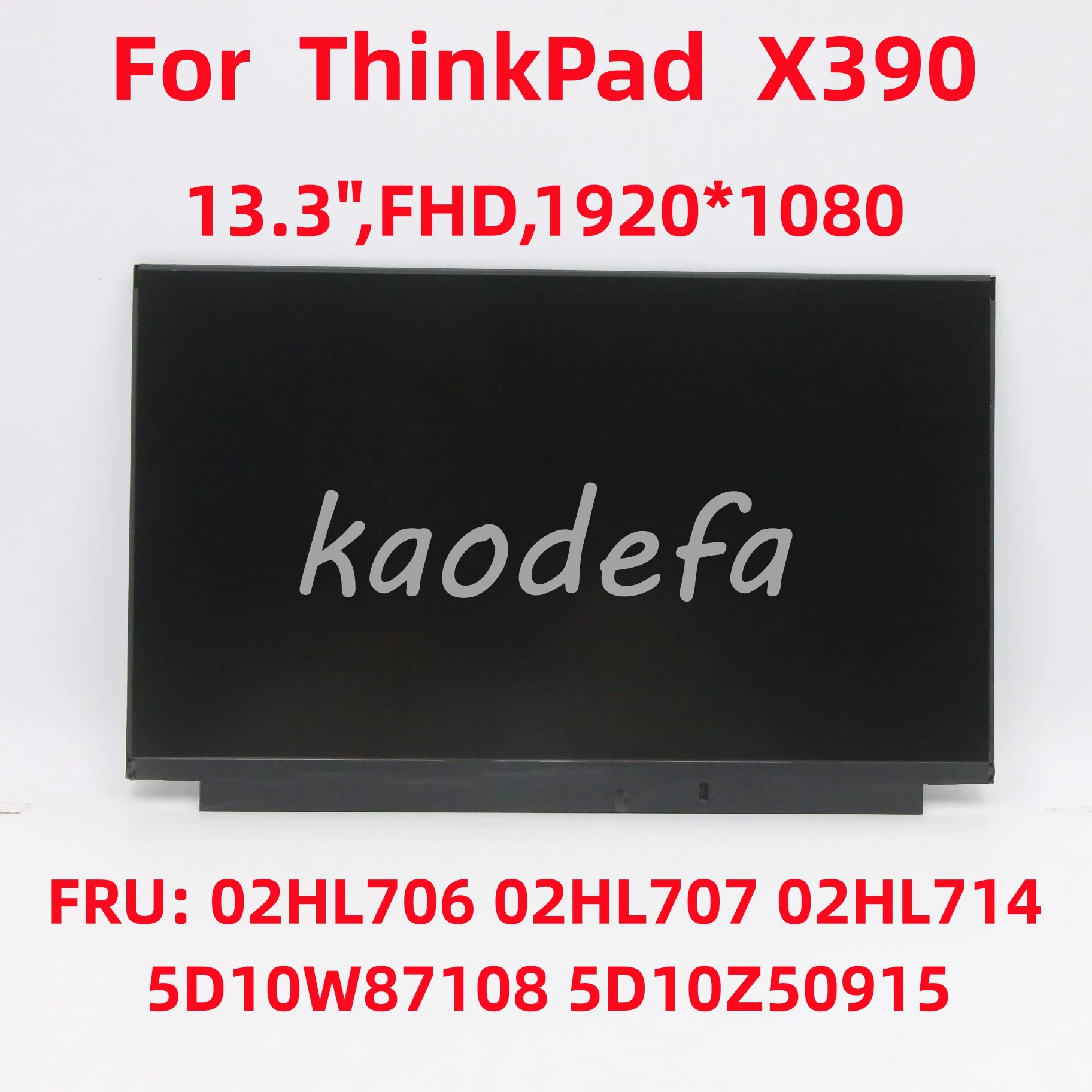 Per Lenovo Thinkpad X390 Schermo Del Computer Portatile 13.3 ",Fhd,1920*1080 Fru: 02 Hl706 02 Hl707 02 Hl714 02 Hl708 02 Da370 Muslimah