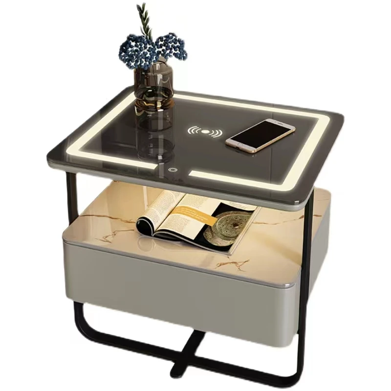 Ricarica Smart Comodini Storage Coffee Comodini Nordici Piccolo Trucco Stretto Comodini Mobili Per Biblioteche