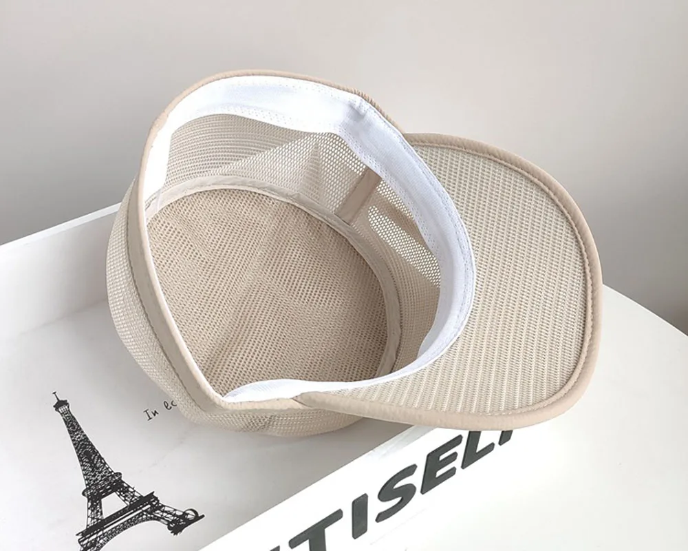 Breathable Flat Top Mesh Cap for Men Fixed Size Men's Hat Summer Short Hat Brim 3 Size to Choose Korean Version Sun Male