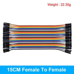 Versatile Multi - Length Jumper Wire Set - Male, Female Connectors for Electronics Prototyping (15C female to female)