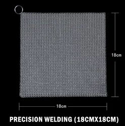 Premium 316 Stainless Steel Cast Iron Cleaner - Kitchen & Household Cleaning Tool (18cm x 18cm)