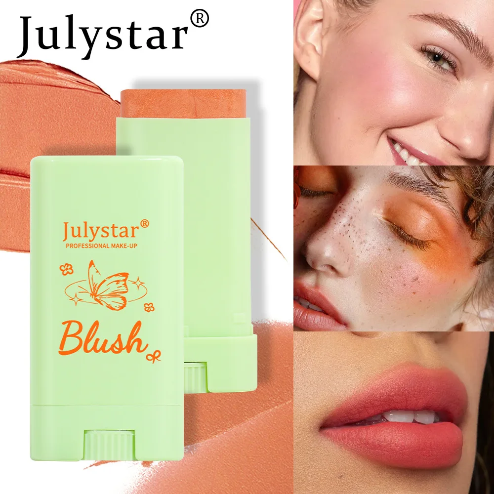 3 color Face Natural Blush Cream Matte Highlights Full color smooth and delicate easy to faint blush Blush rotating stick 3