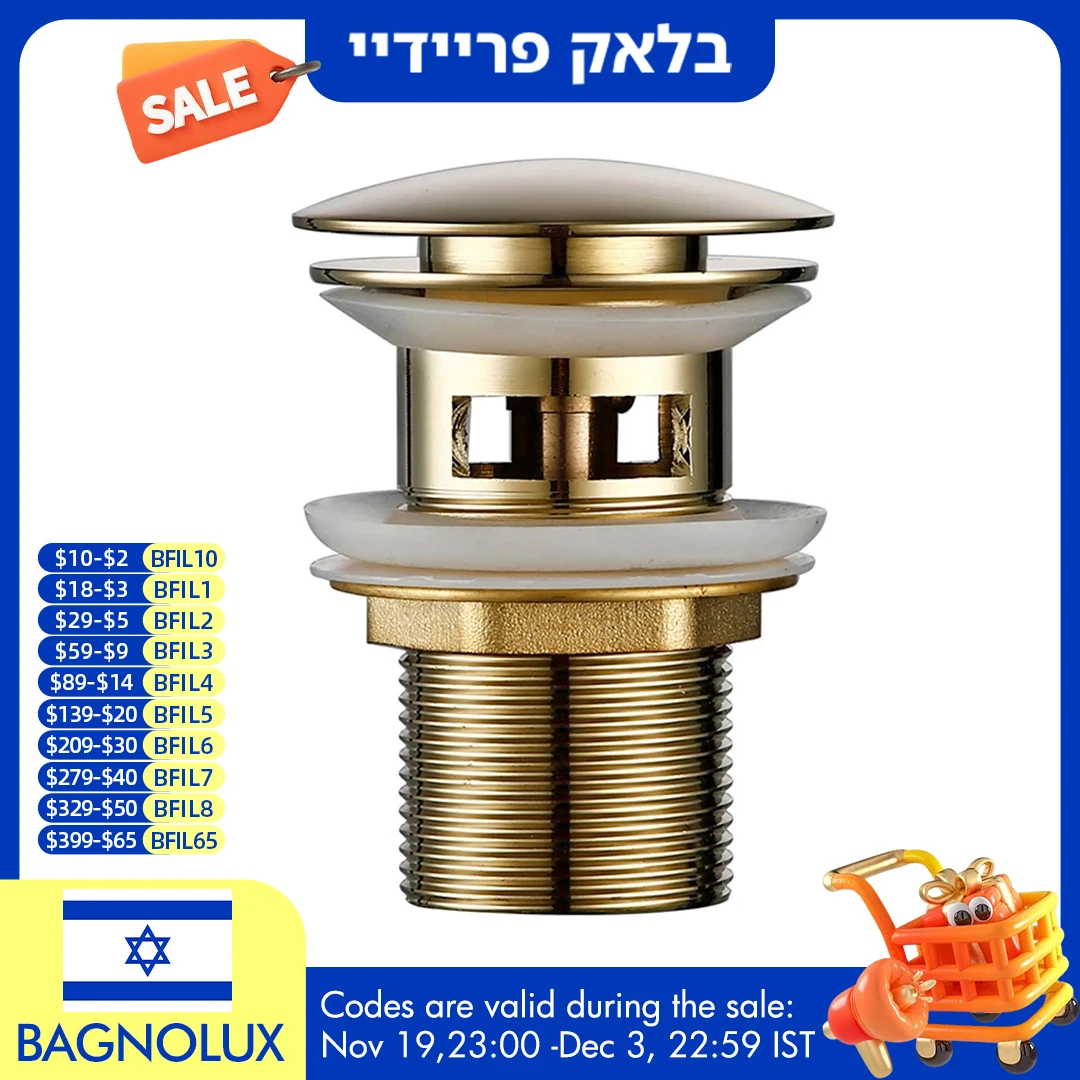 Dren Button umywalka do łazienki wtyczka ociekacz syfon korek Stopper umywalka kran akcesoria umywalka rura czarna złota róża - AliExpress 13