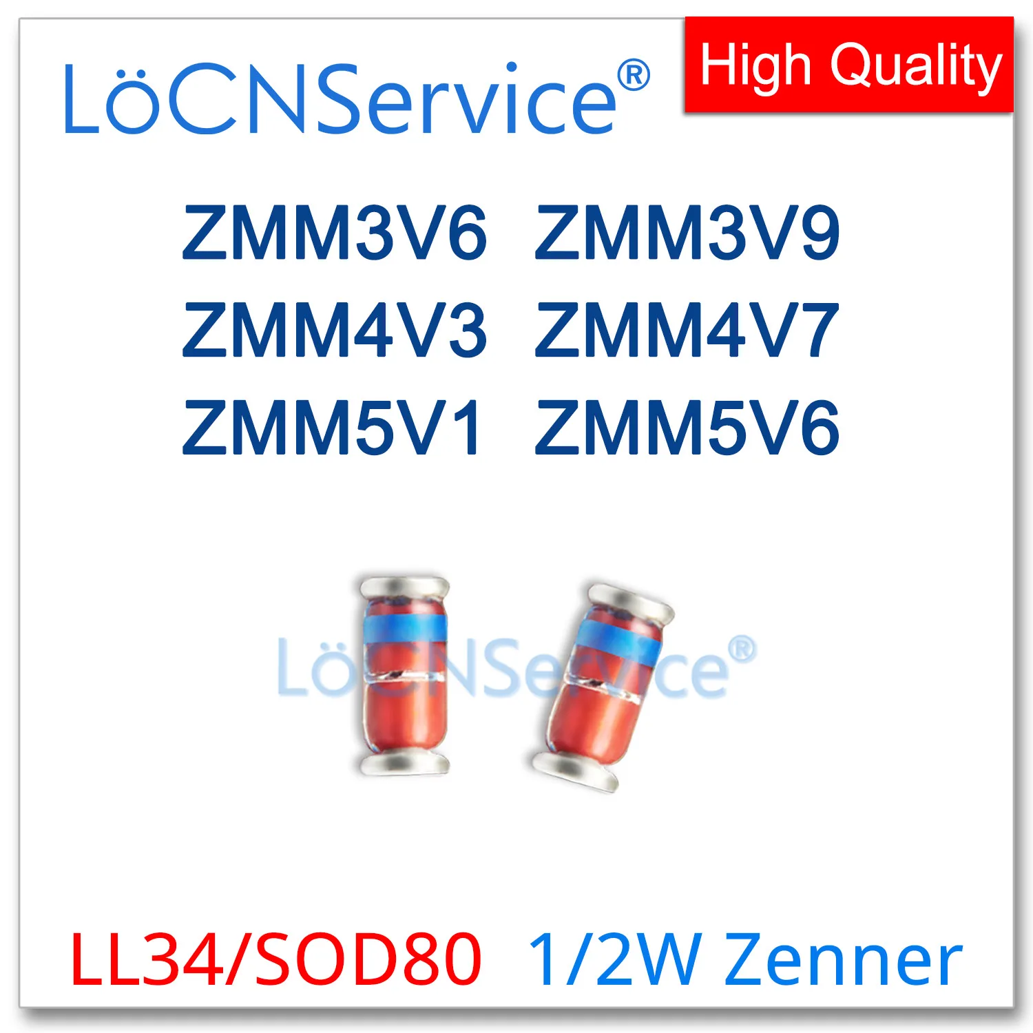 

LoCNService 2500 шт. LL34 ZMM3V6 3,6 V ZMM3V9 3,9 V ZMM4V3 4,3 V ZMM4V7 4,7 V ZMM5V1 5,1 V ZMM5V6 5,6 V 1/2W стабилитрон диод высокого качества