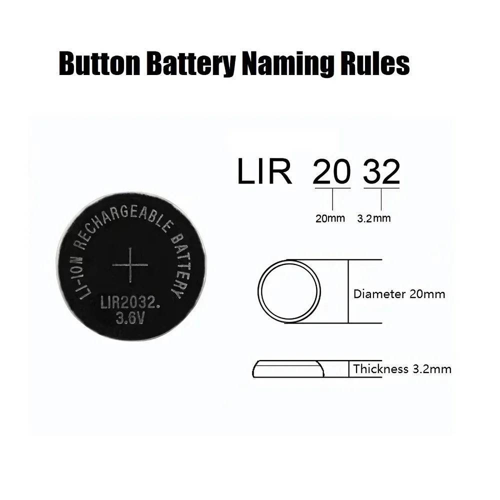 LCD-Taste Batterie ladegerät für lir2016 2025 2032 ml2016 2025 