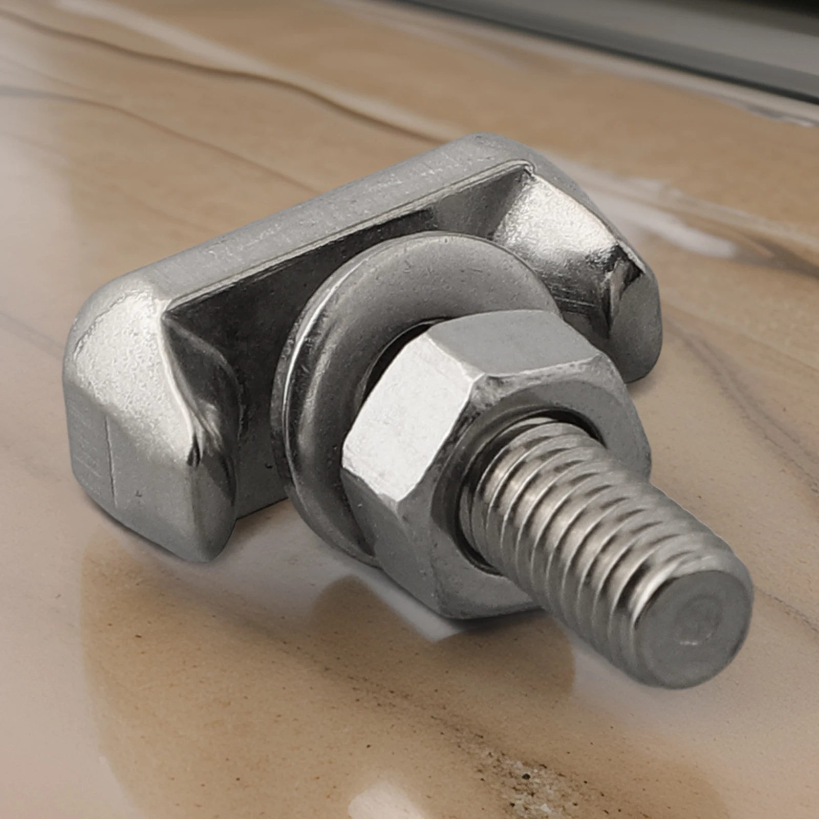 Electrical Wire Terminal T-Bolt Stainless Steel Battery Terminal Connectors Cable Screw Battery Terminals T-Bolt Screw Connector Car Accessories
