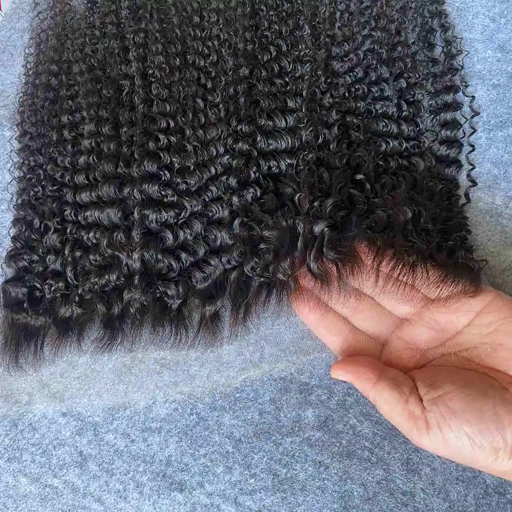 13x6 Invisible HD Lace Frontal Only Afro Kinky Curly 13x4 Full Frontal Only Virgin Hair For Woman Glueless Melt Skin Pre Plucked