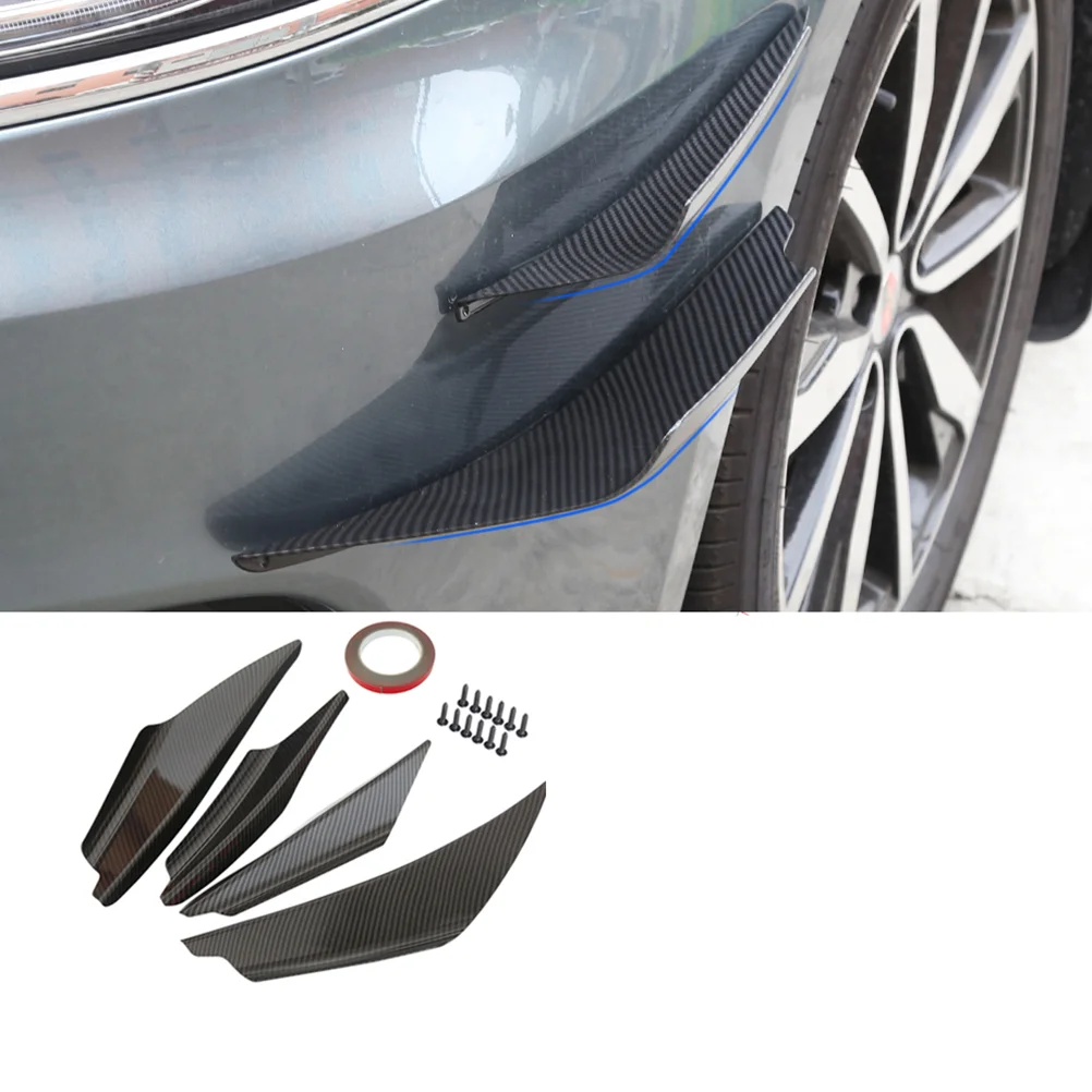 4 PCS Universal Car Front Rear Pad Remolque Para Autos Bumper Cover Cars Splitter Spoiler