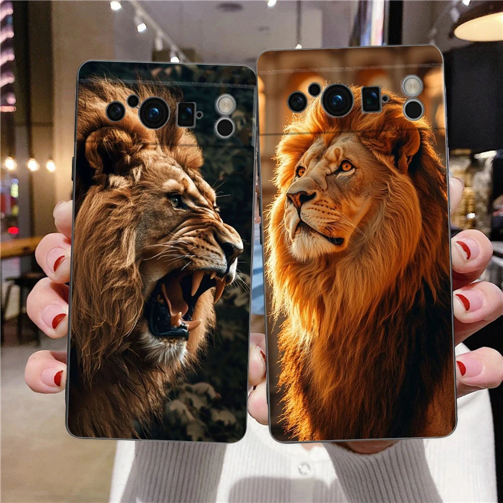 Wild Animal TPU Shockproof Soft Black Phone Case Cover