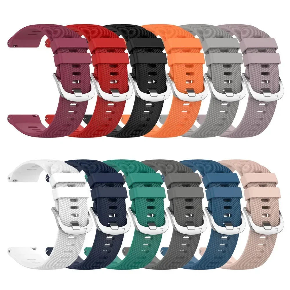 Versatile 22mm Silicone Sports Watch Band - Soft, Durable Replacement Strap for Fitness and Lifestyle