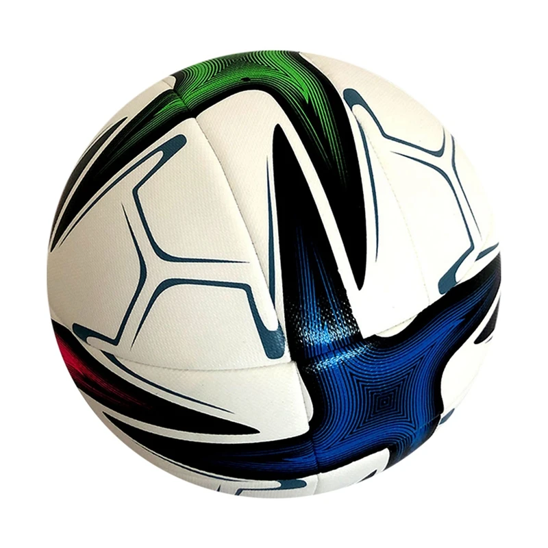 

Футбольный мяч из ПУ кожи, бесшовный нескользящий футбольный мяч для молодежи, для дома и улицы, для тренировок команды, 1 шт.