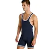 Men's Wrestling Singlet Suit Outdoor Sports Running Jumpsuit Boxing Wear Triathlon PowerLifting Iron Fitness Skinsuit One Piece