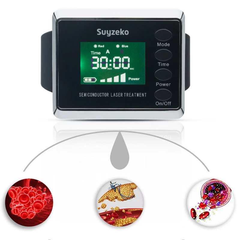 

Elderly care low level laser therapy wrist watch physical rehabilitation physiotherapy equipment for high blood sugar