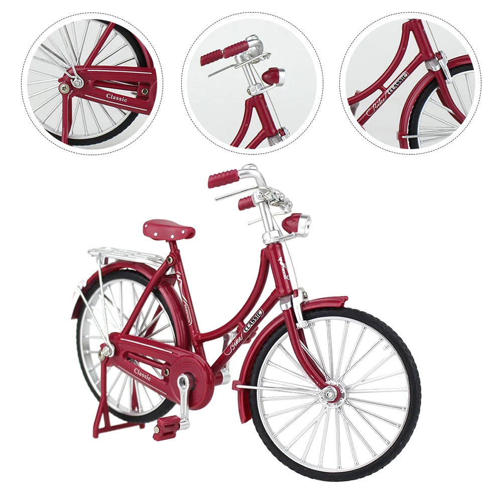 

Vintage Decor for Home Bicycle Model Simulation Bike Mountain Small Adornment Supplies Decoration 1/10 Scale Style Woman