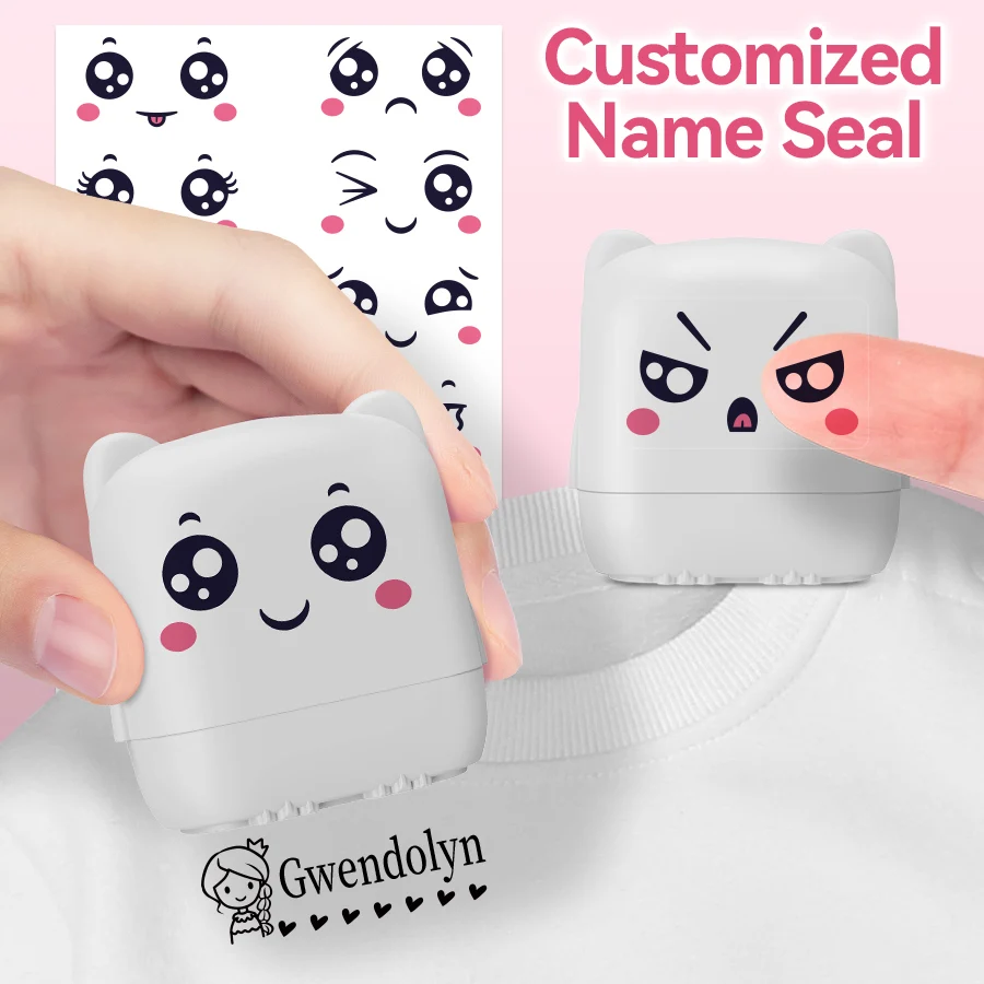 Name Stamp Paints Personal Student Child Baby Engraved Waterproof Kindergarten Cartoon Clothing toys shoes Name Seal