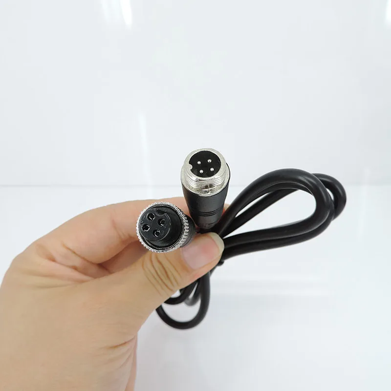 Durable Aviation Extension Video Connector Cable (4-Pin, Male to Female) for Vehicle Camera Systems
