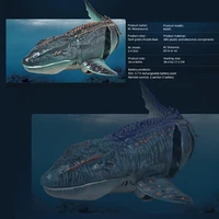Rc Boat Fist Simulation Radio Controlled Ship Animal Wireless Electric Boat High-Speed Speedboat Mosasaurus Boat Outdoor Toy Boy 2