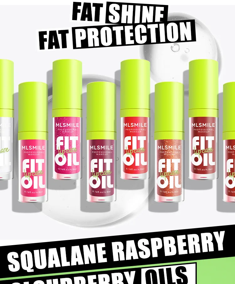 MLSMILE 8 Color Lip Gloss Lip Oil Lip Glaze Moisturizing Mirror Long-lasting Pearl Beep Lip Enhancement Lip Balm Clear Lip Oil 4
