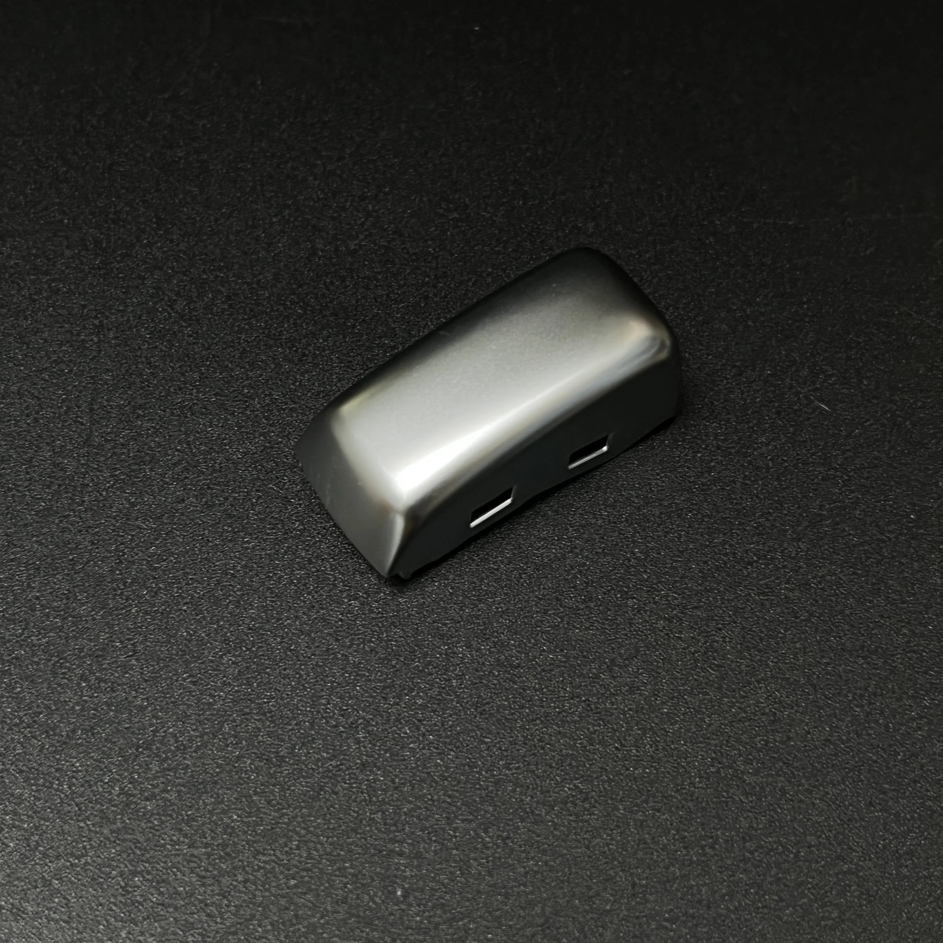 Chrome Matt Leather Shift Knob with Gear Side Cover and DSG Emblem