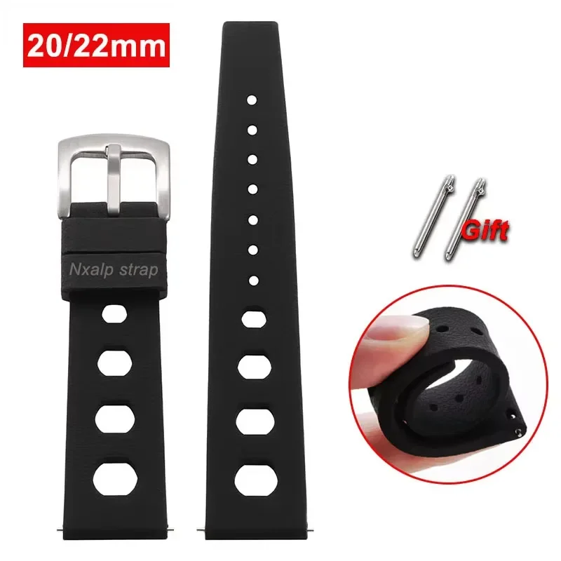 Tropical Silicone Quick Release Watch Band - Soft Rubber Strap
