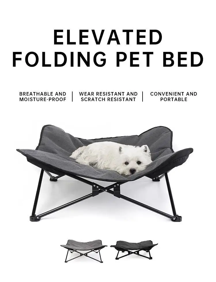 Cama Plegable para Mascotas, Colchón para Perros Grueso y Resistente al Polvo, Portátil, para Viajes, Senderismo y Auto