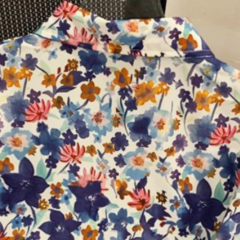 Floral Shirts Women Loose Colorful Summer Aesthetic Beach Style